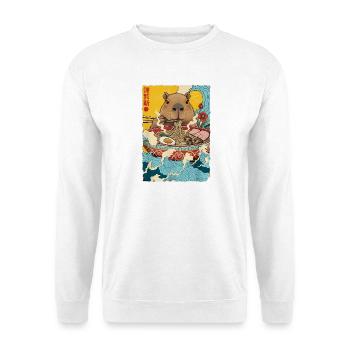 Capybara Eats Ramen Noodles - Unisex Sweatshirt - white - Front