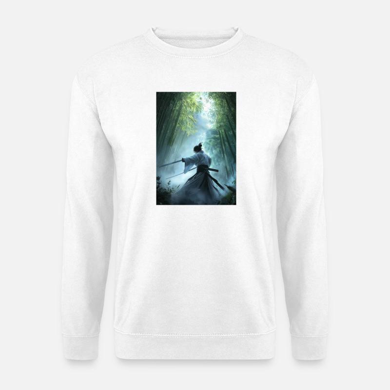 Samurai im Wald - Unisex Pullover - Weiß