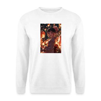 Nuit festival yukata lumineuse - Sweat-shirt Unisexe - blanc - Devant