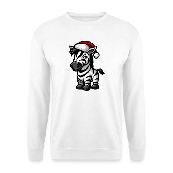 Zebra Weihnachten - Unisex Pullover - Weiß - Vorne