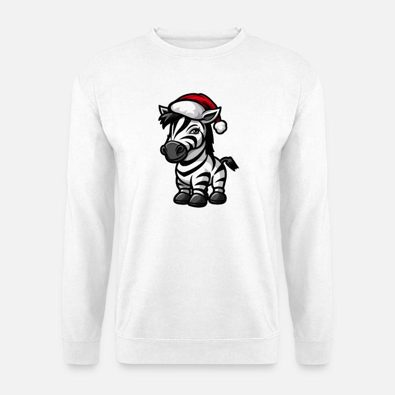Zebra Weihnachten - Unisex Pullover - Weiß