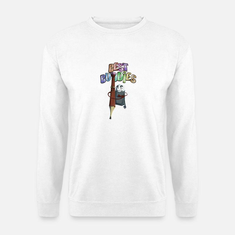 Best Friends Radierstift - Unisex Pullover - Weiß