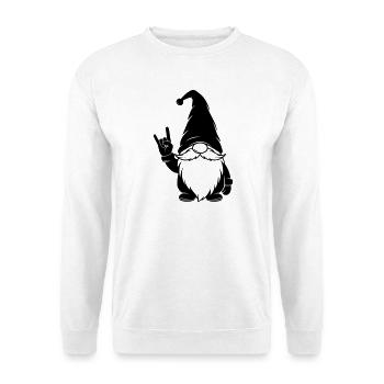 Cooler Wichtel mit Victory Zeichen - Unisex Pullover - Weiß - Vorne