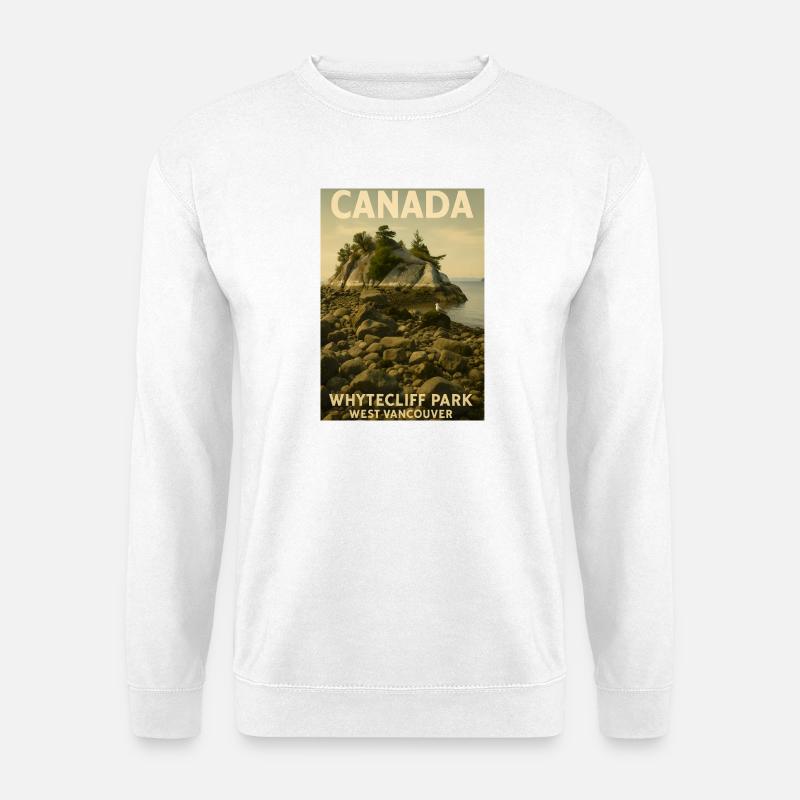 Whytecliff Park Coastline West Vancouver - Unisex Pullover - Weiß