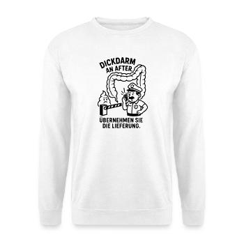 dickdarm an after lustig kinder bild verdauung wc - Unisex Pullover - Weiß - Vorne