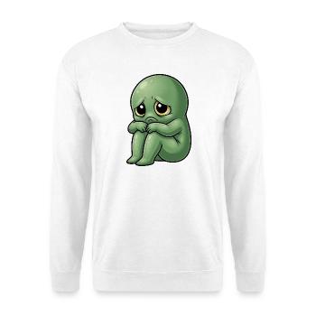 Sad Alien Swing Friendship Loneliness - Unisex Sweatshirt - white - Front