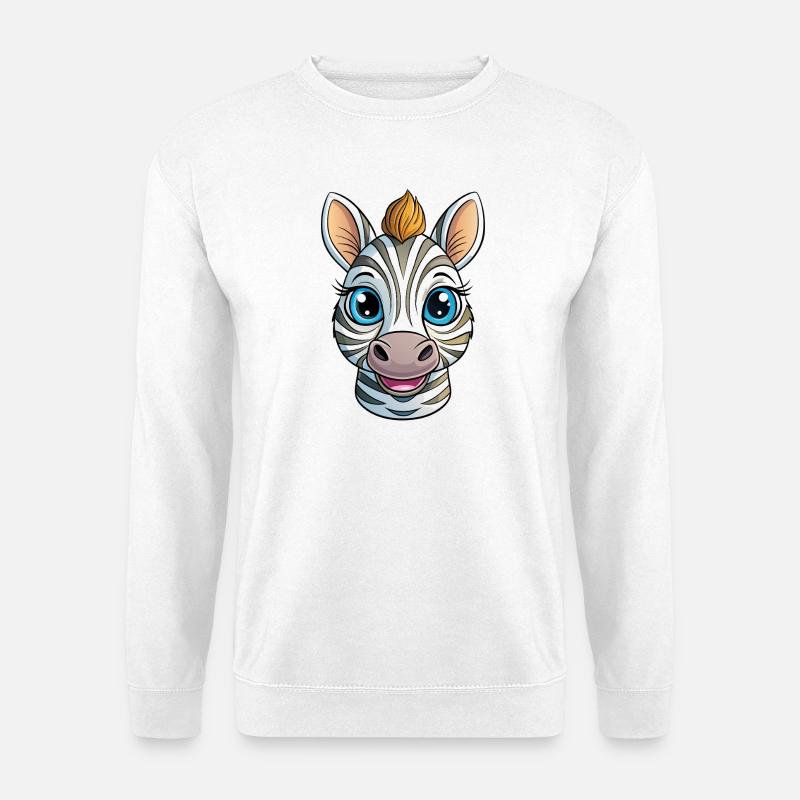 Zebrakopf - Unisex Pullover - Weiß