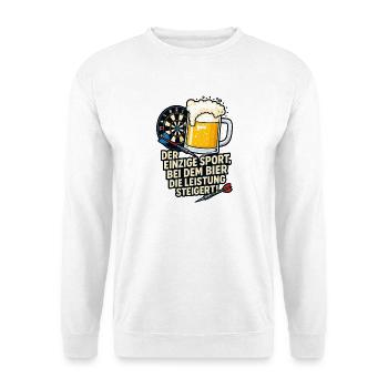 Sport de fléchettes - Sweat-shirt Unisexe - blanc - Devant