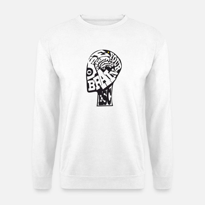 USE_YOUR_BRAIN - Unisex Pullover - Weiß