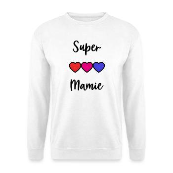 MAMIE. MAMAN. GRAND-MERE. FÊTE DES MÈRES - Sweat-shirt Unisexe - blanc - Devant