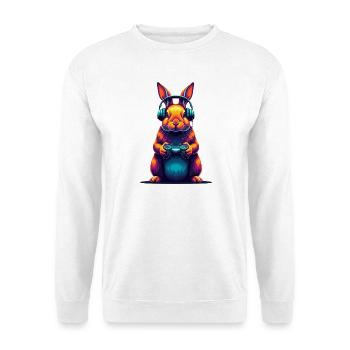 Rabbit Games Animal Video Games Fun - Unisex Sweatshirt - white - Front
