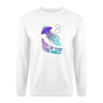 Méduse OVNI de 8e anniversaire hors de ce monde - Sweat-shirt Unisexe - blanc - Devant