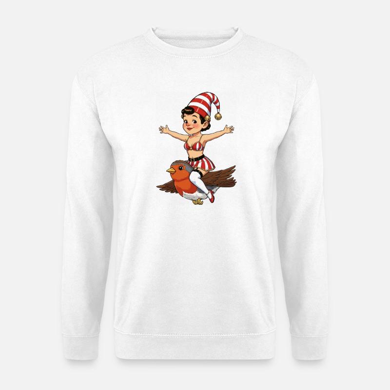 Fille name dans le dos, Robin - Sweat-shirt Unisexe - blanc