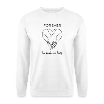 Two Souls One Heart – Forever Valentine Minimalist - Unisex Pullover - Weiß - Vorne
