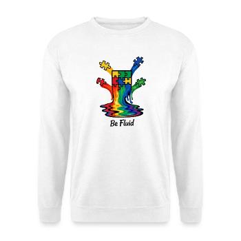 Autismus-Puzzle-Regenbogenschmelz-Illustration - Unisex Pullover - Weiß - Vorne