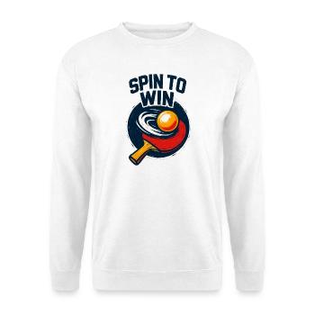 Dreh dich zum Sieg – Tischtennis - Unisex Pullover - Weiß - Vorne