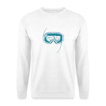 Gipfelblick Skibrille Grafik - Unisex Pullover - Weiß - Vorne