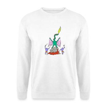 Dragon Fighter - Sweat-shirt Unisexe - blanc - Devant