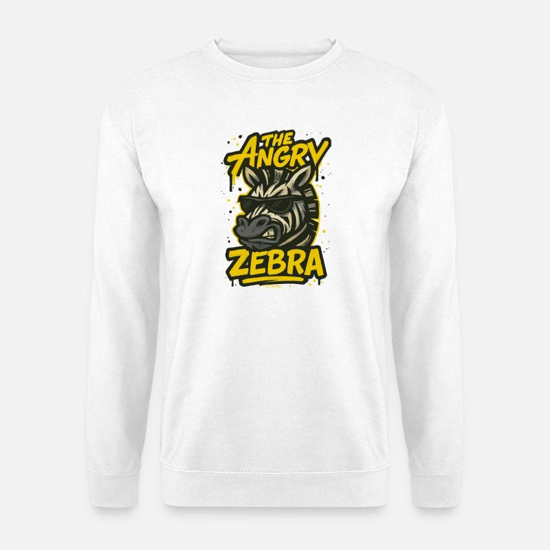 The angry zebra - Unisex Sweatshirt - white