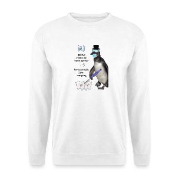 Teeth cleaning, funny decoration waiting room, practice - Unisex Sweatshirt - white - Front