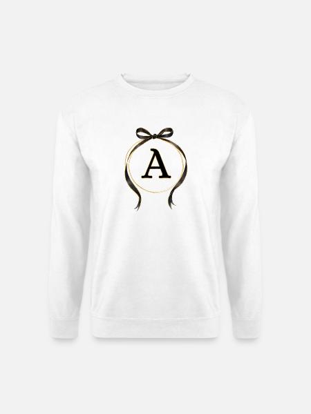 A - Circle Loop Black Gold - Unisex Sweatshirt - white
