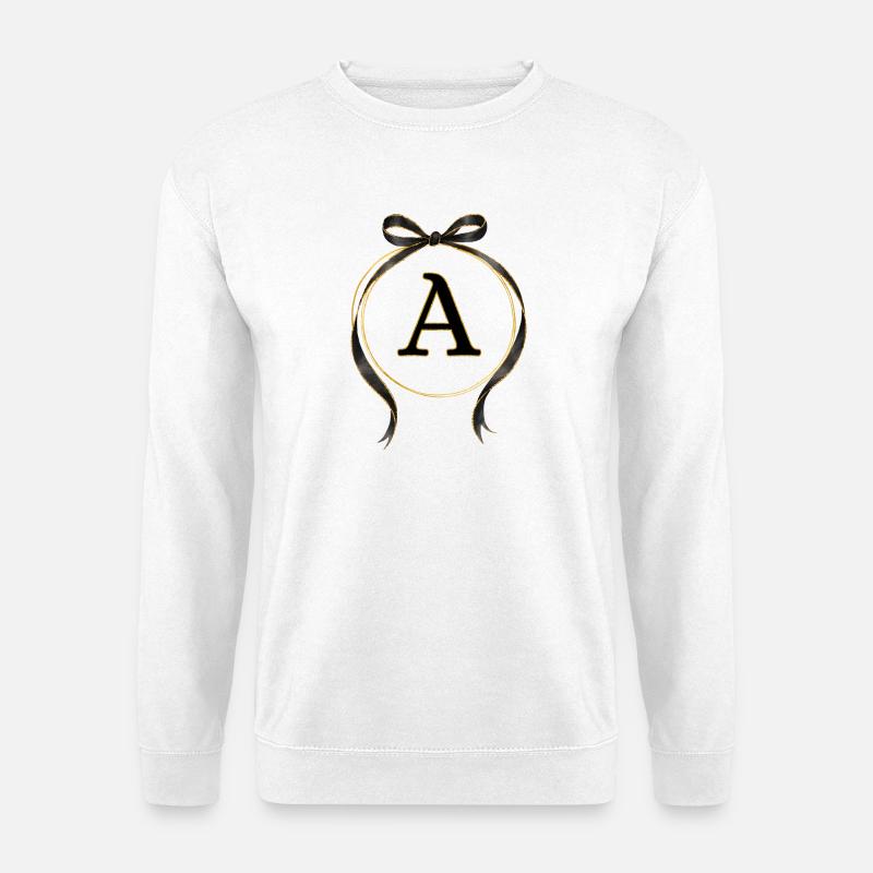 A - Circle Loop Black Gold - Unisex Sweatshirt - white