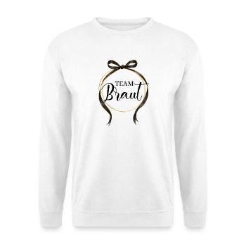 _Kreis_Schleife_schwarz_gold_team_braut_2 - Unisex Sweatshirt - white - Front