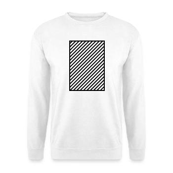 Schwarze Streifen im Rahmen - Unisex Pullover - Weiß - Vorne
