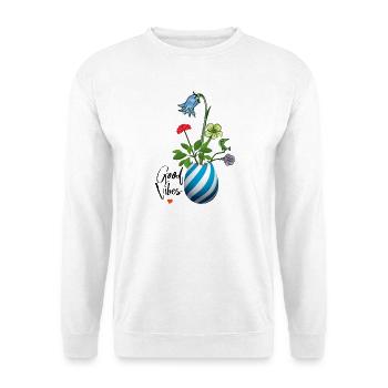 Vase with Wildflowers - Unisex Sweatshirt - white - Front