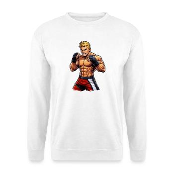 Combattant de MMA avec des muscles - Sweat-shirt Unisexe - blanc - Devant