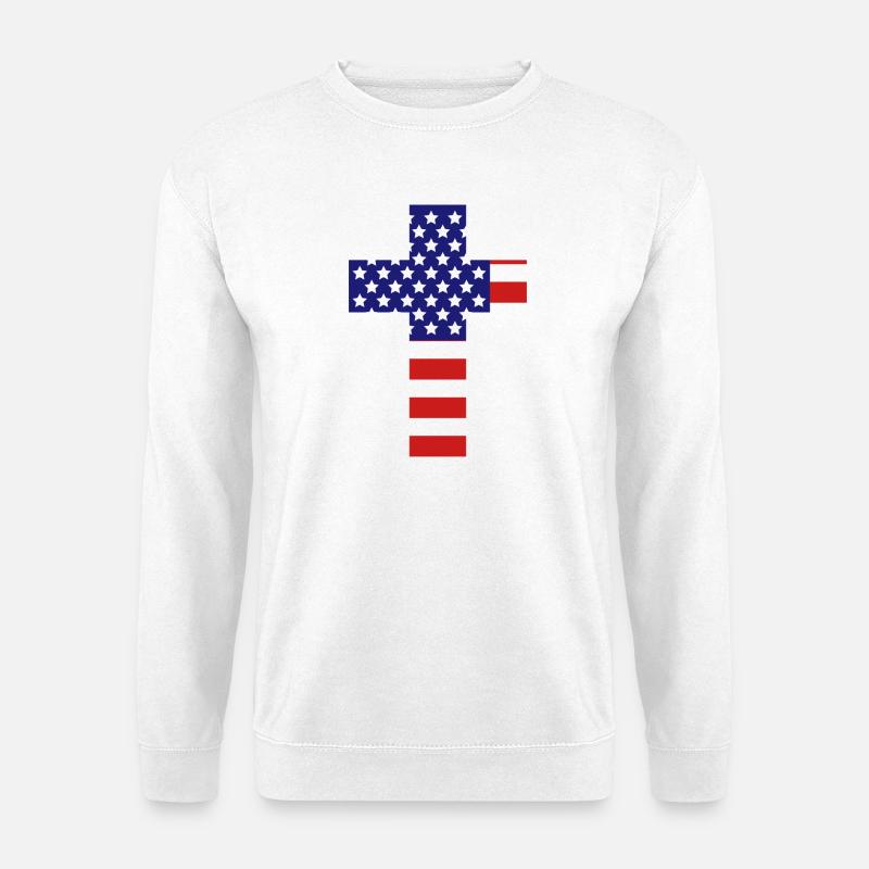 Christliches Kreuz - Unisex Pullover - Weiß