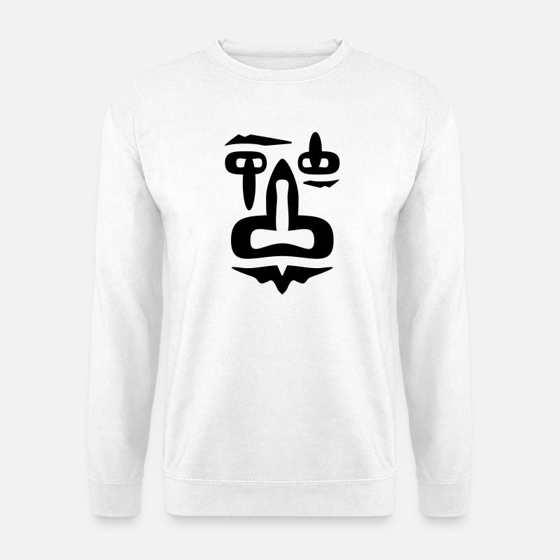 Tribal-Face Fantasie Gesicht - Unisex Pullover - Weiß