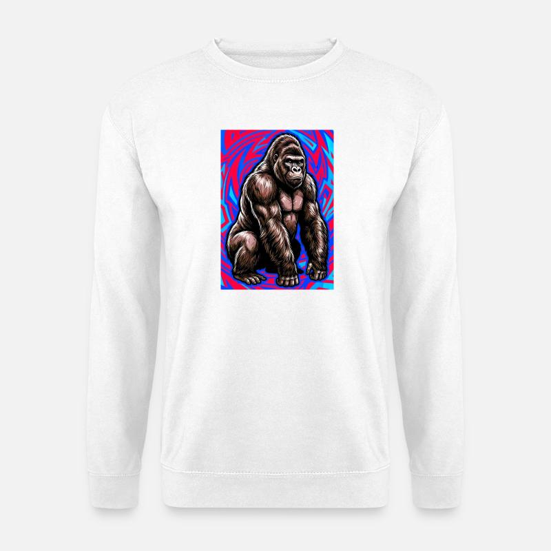Gorilla - Unisex Pullover - Weiß