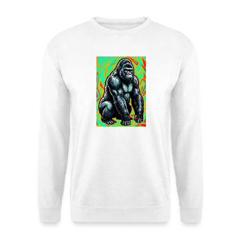 gorille - Sweat-shirt Unisexe - blanc - Devant