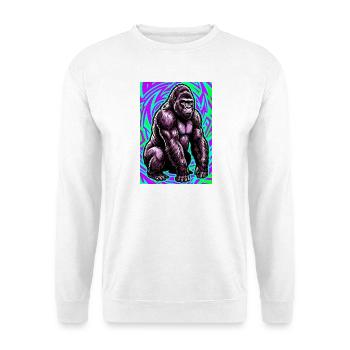 gorille - Sweat-shirt Unisexe - blanc - Devant