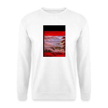 Kirschblütenpagode Szene - Unisex Pullover - Weiß - Vorne