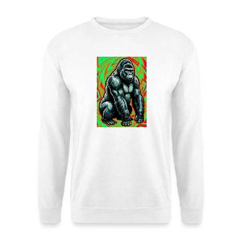 gorille - Sweat-shirt Unisexe - blanc - Devant