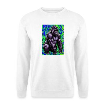 gorille - Sweat-shirt Unisexe - blanc - Devant