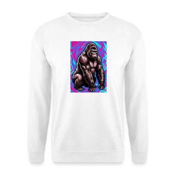 gorille - Sweat-shirt Unisexe - blanc - Devant