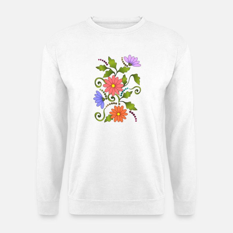 Blumen - Unisex Pullover - Weiß