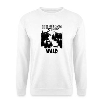 Alpen-Gipfel Silhouette - Unisex Pullover - Weiß - Vorne