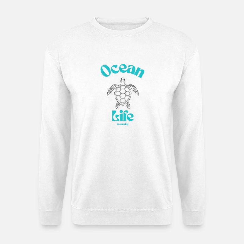 Ocean Life Turtle Shirt - Unisex Sweatshirt - white