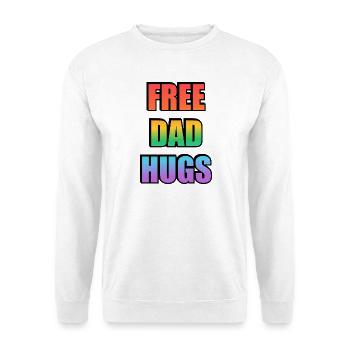 Papa libre fait des câlins arc-en-ciel pour la fierté LGBT - Sweat-shirt Unisexe - blanc - Devant