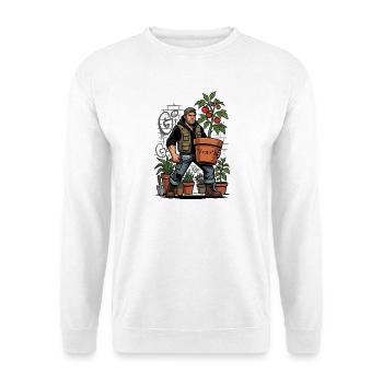 Jardinier avec lait en poudre à tomates - Sweat-shirt Unisexe - blanc - Devant