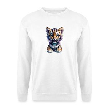 Süßes Tigerbaby - Unisex Pullover - Weiß - Vorne
