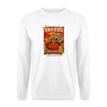 Tteokbokki Tiger Korean Street Food - Unisex Pullover - Weiß - Vorne