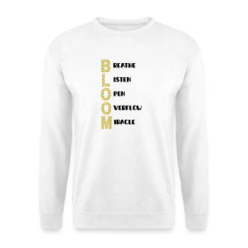 BLOOM Vertikal Musterfarben - Unisex Pullover - Weiß - Vorne