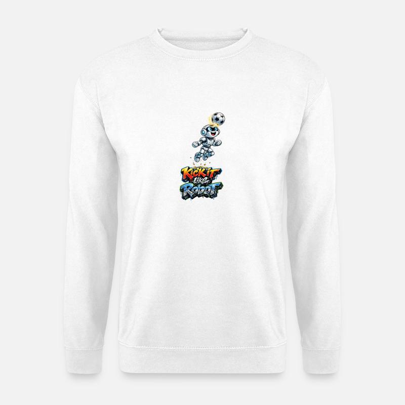 Robot d’en-tête - Sweat-shirt Unisexe - blanc