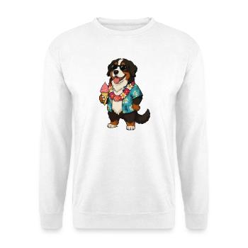 Hawaiianischer Hund mit Eis - Unisex Sweatshirt - white - Front