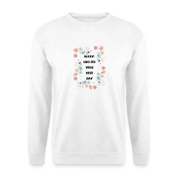 Pastel flower wreath - Unisex Sweatshirt - white - Front
